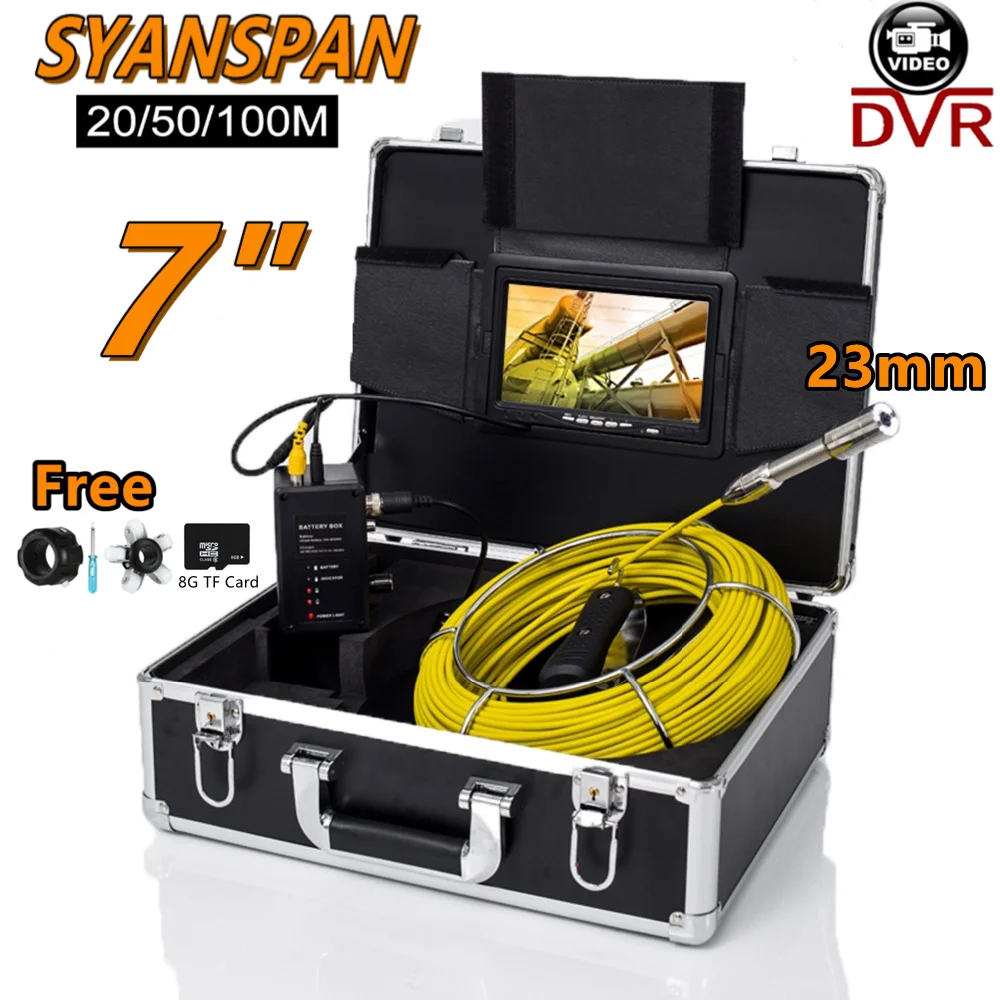 SYANSPAN  ˻ ī޶,  ð, 7 ġ , HD 1080P, 8GB, 20, 30, 50, 100M, 23mm, IP68